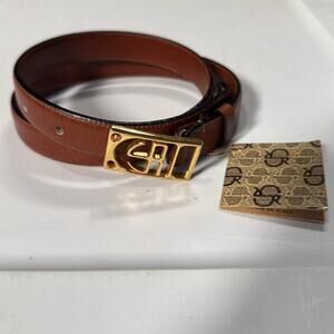 NWT Vintage Stefano Ricci Brown Colored Gold Colored Buckle Belt